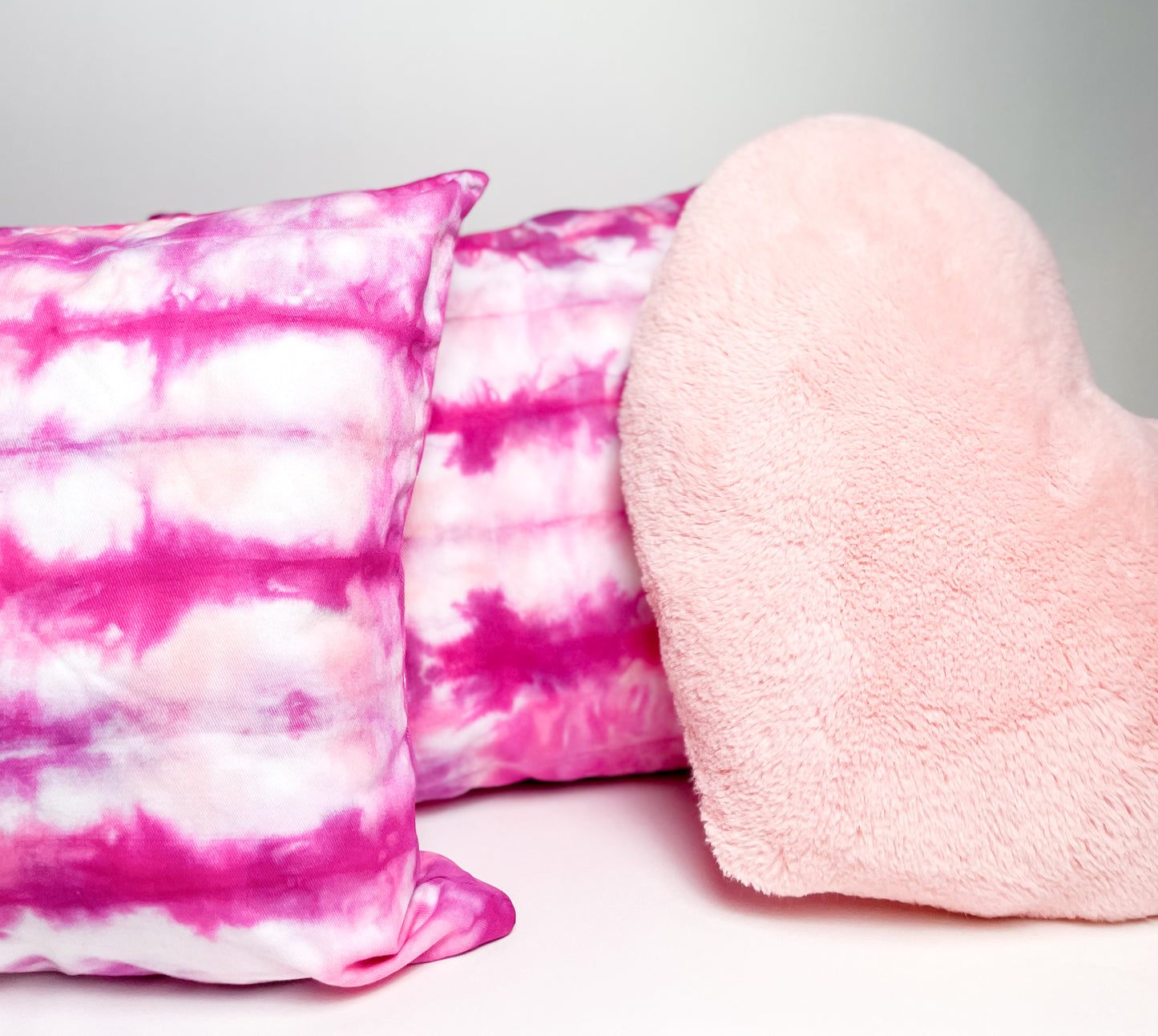 Cotton Throw Pillow Covers in Hot Pink / Set of 2