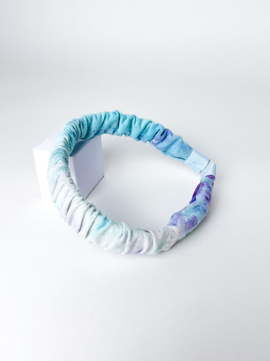 Scrunched Headband in Sky