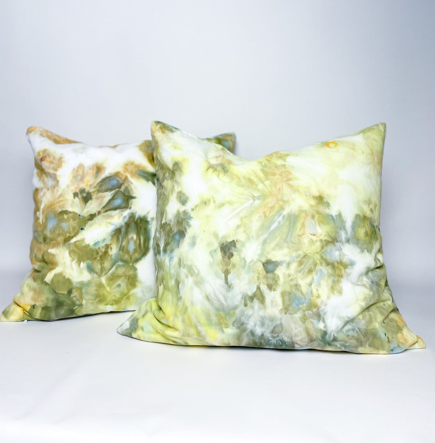 Cotton Throw Pillow Covers in Gingko / Set of 2